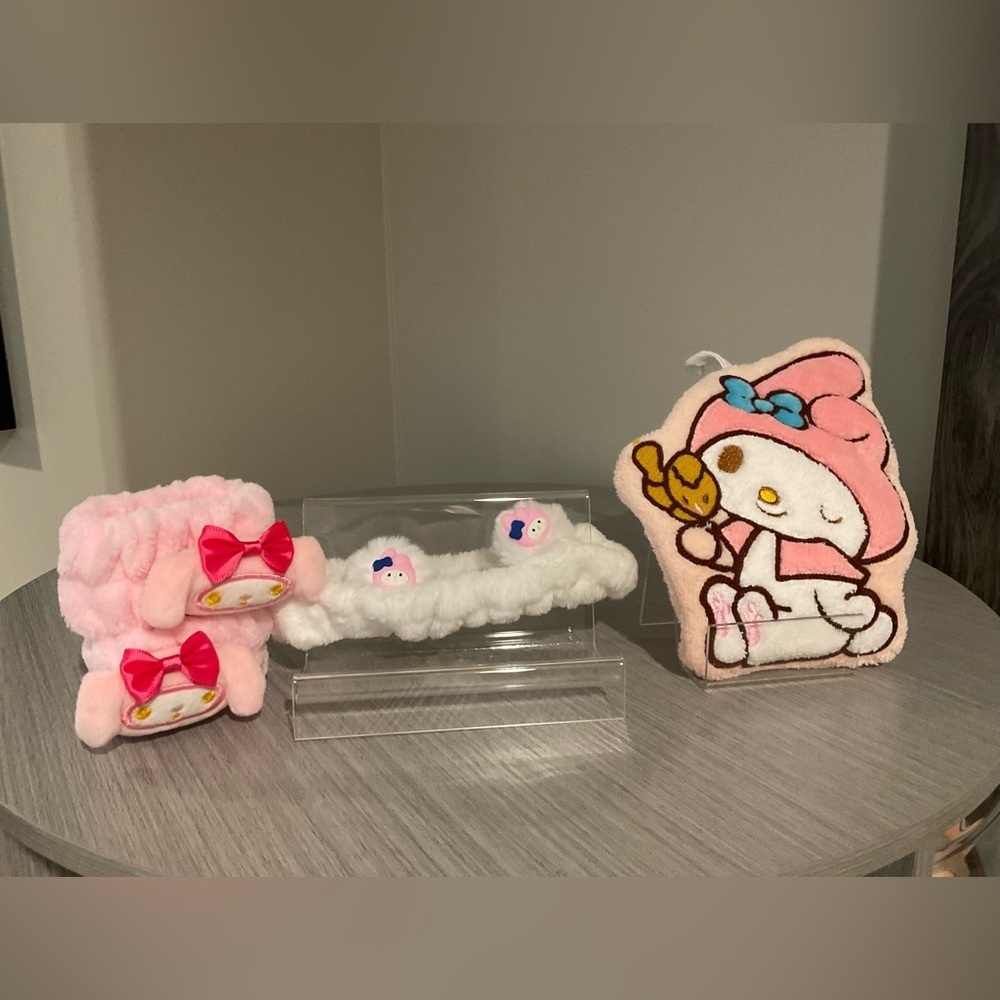 My Melody Plush Accessory Trio